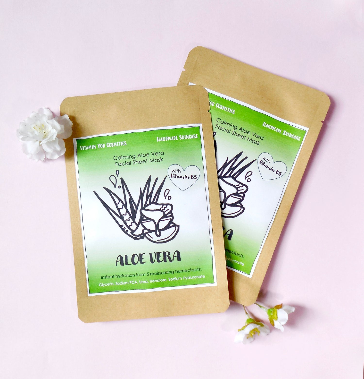 Handmade skincare aloe vera face masks small batch