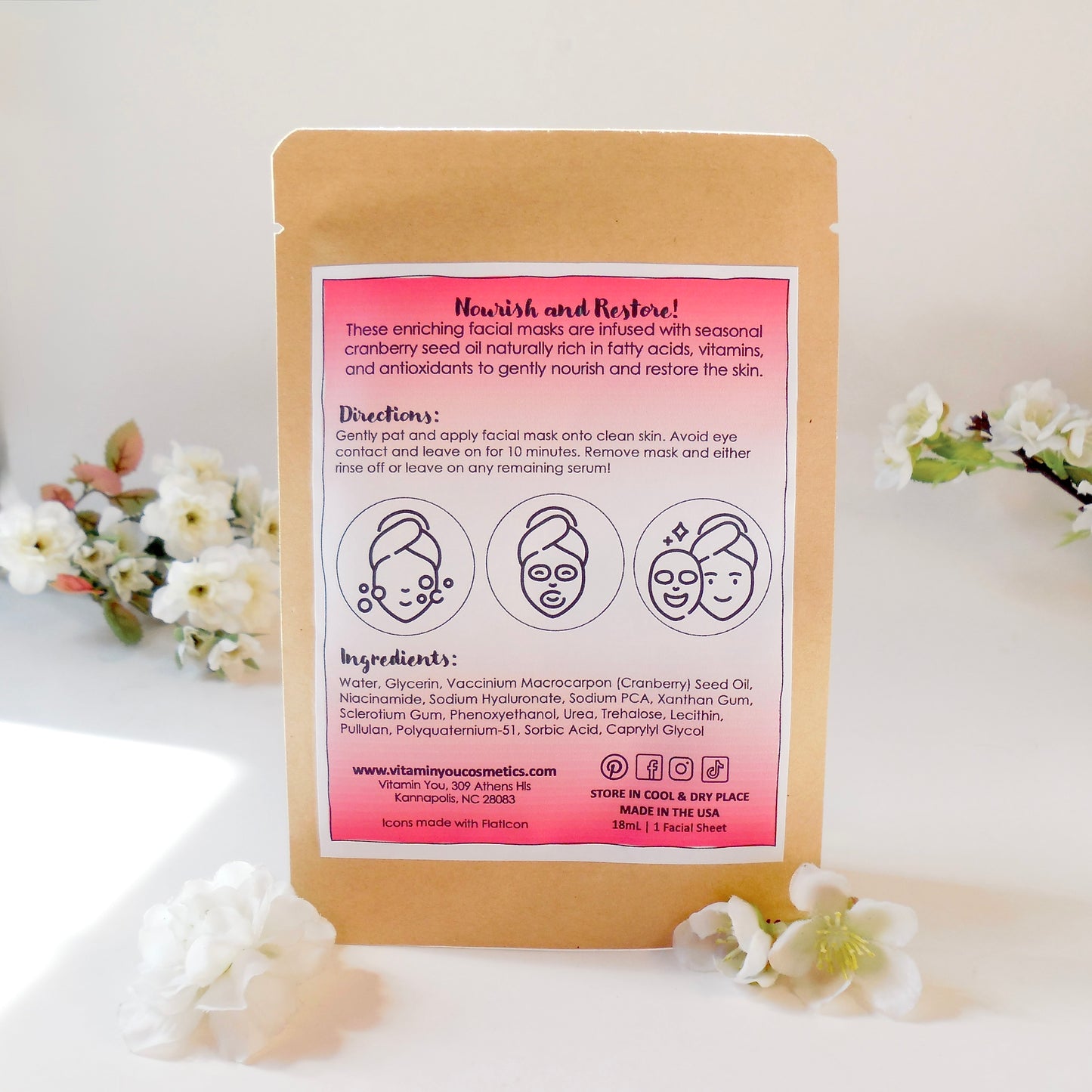 Nourishing Cranberry Facial Sheet Mask