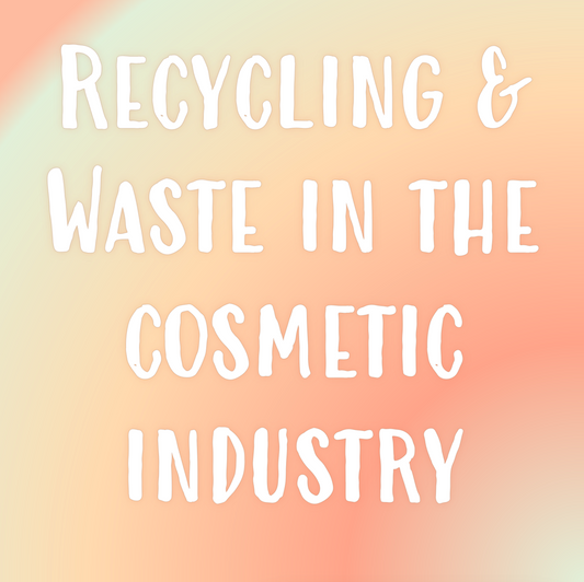 Recycling and waste in the cosmetic skincare personal care industry. How must is produced sold recycled wasted. What plastics are used in skincare cosmetics? Improvements and eco solutions