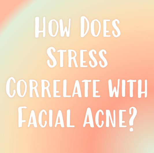 How does stress correlate with facial acne?