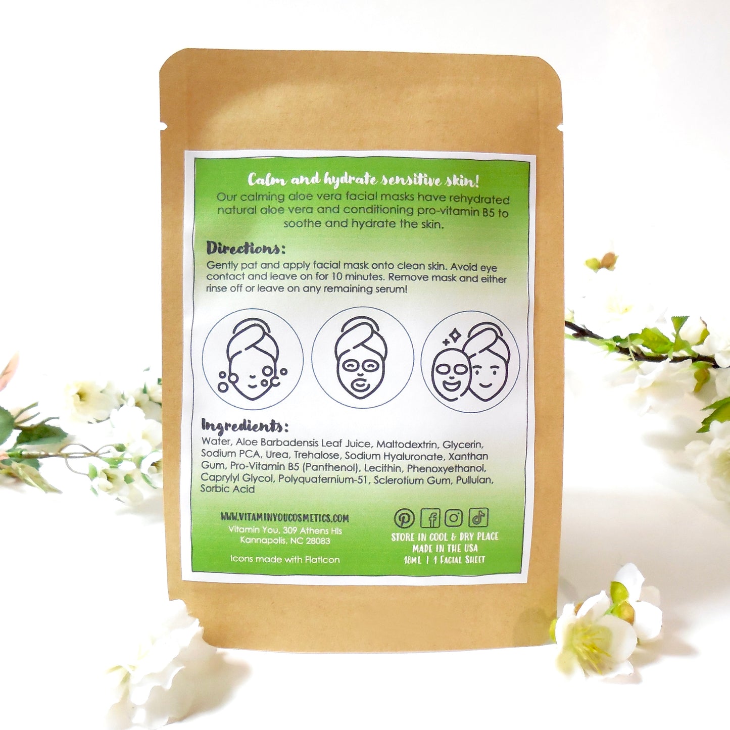 Super cute handmade small skincare business north carolina face masks