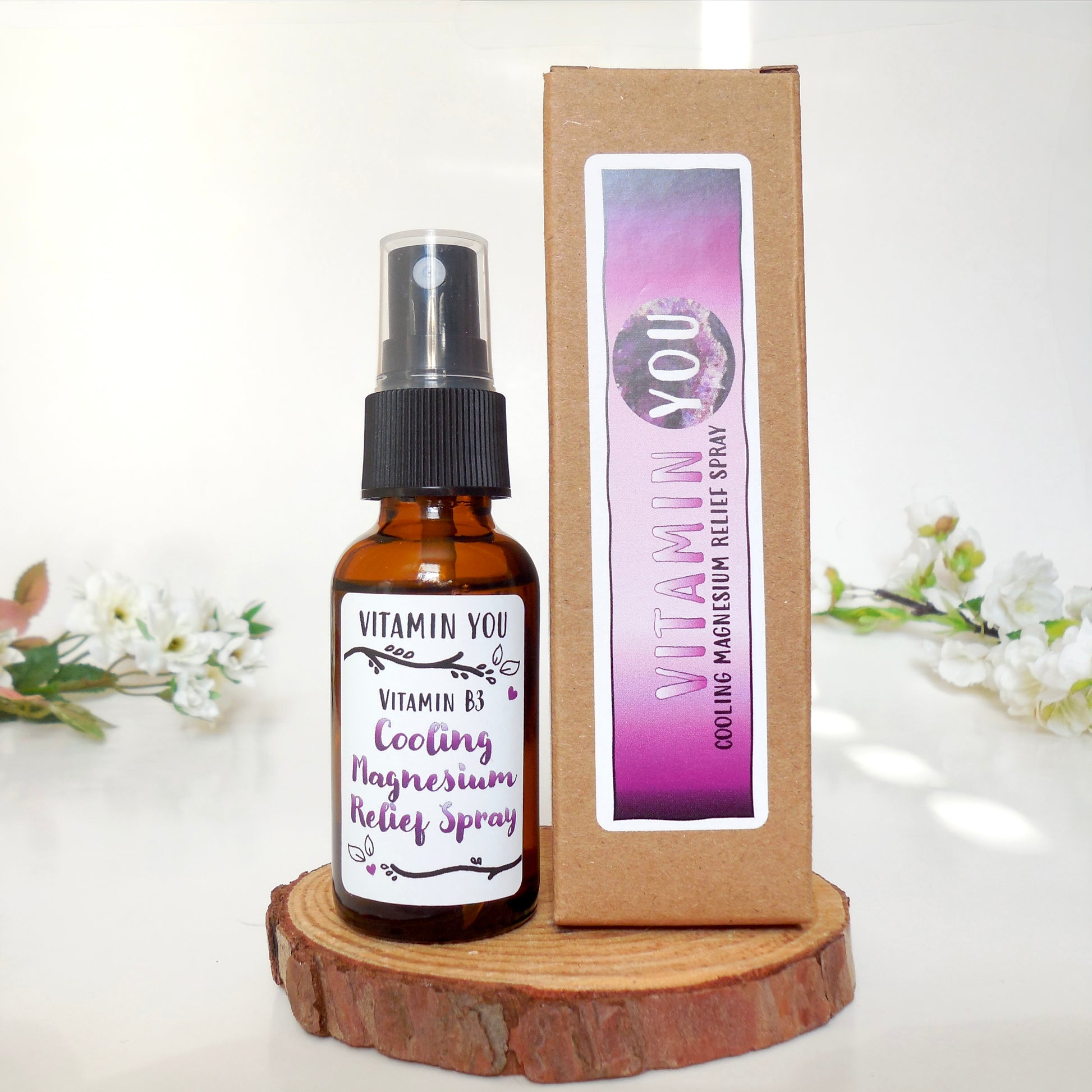 Vitamin You Skincare Cooling Magnesium Relief Spray for sore muscles sensitive skin handmade magnesium oil