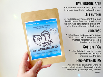 Key ingredients: Hyaluronic Acid, Allantoin, Fructose, Sodium PCA, Provitamin B5