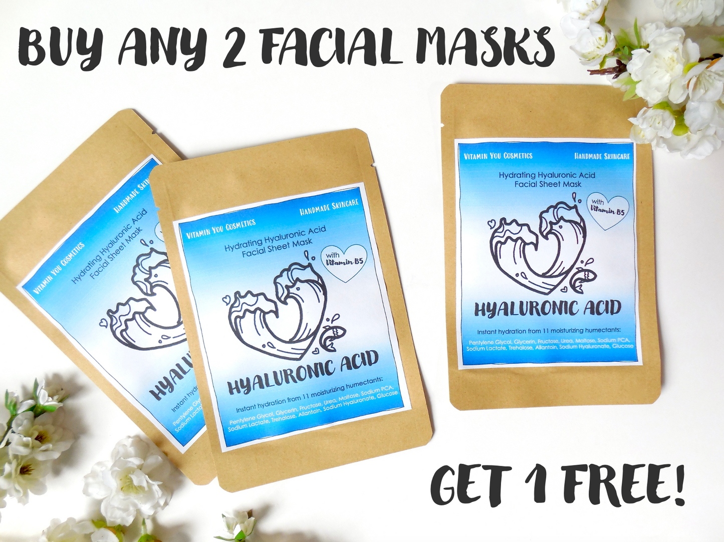 BUY 2 GET 1 FREE FACE MASKS SKINCARE