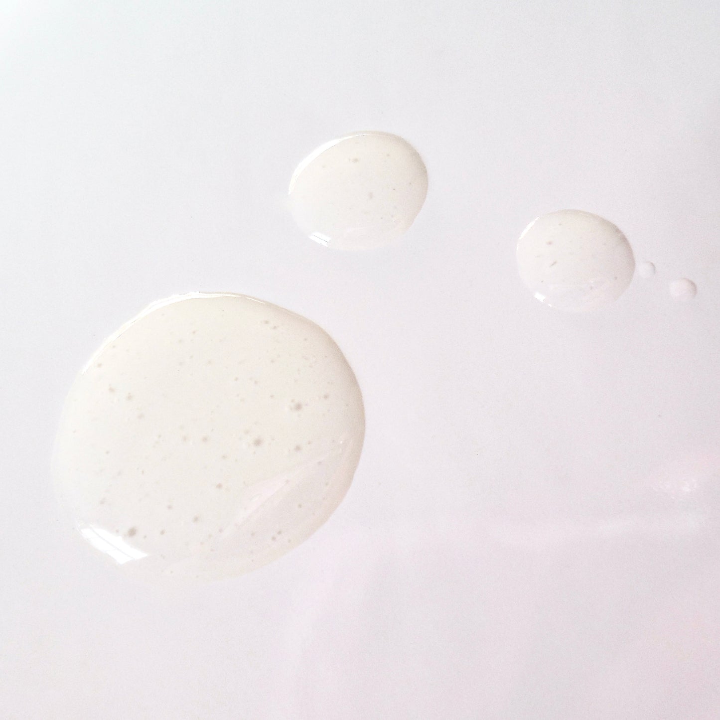 Close up shot of shea oil gel droplets 