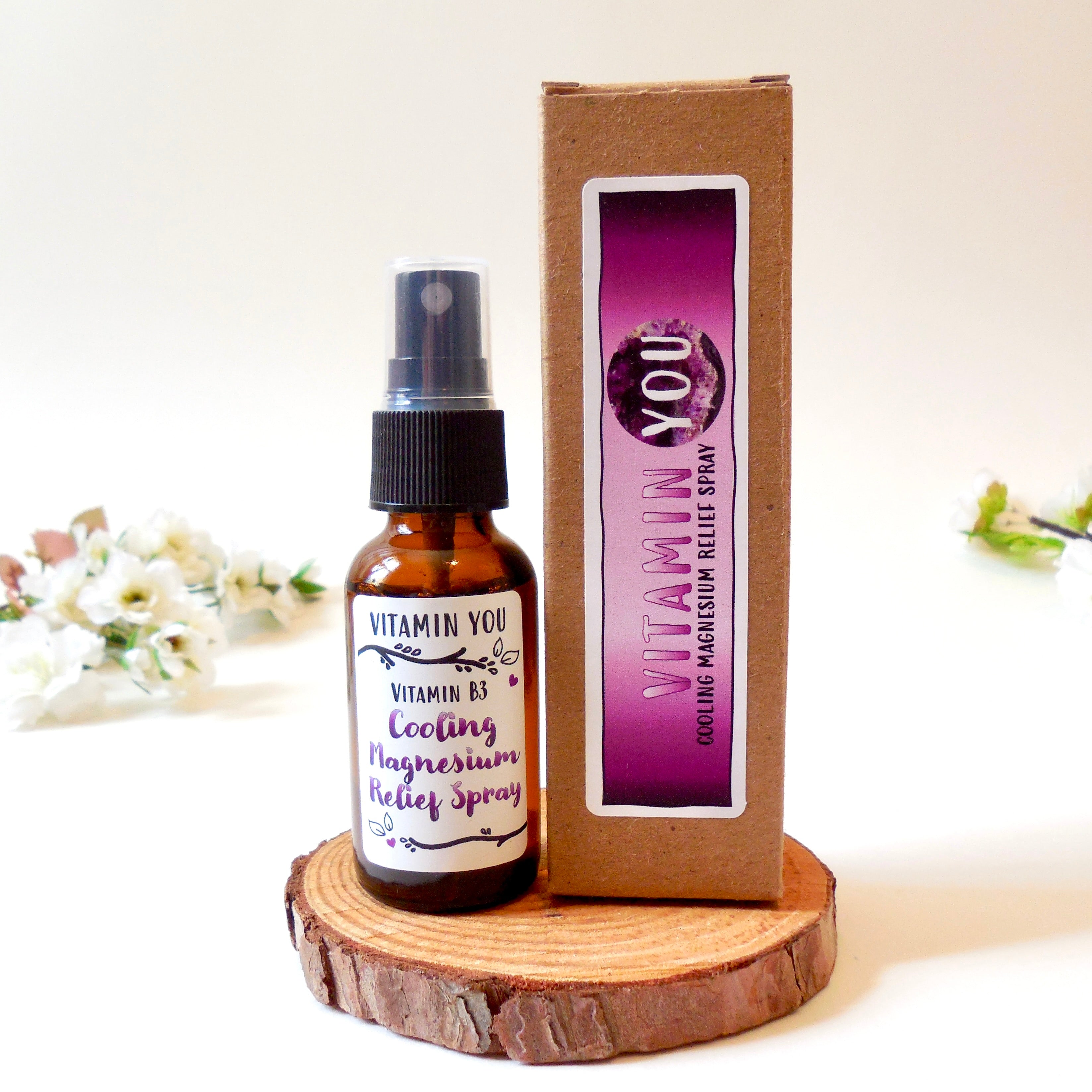 Vitamin You Skincare Cooling Magnesium Relief Spray for sore muscles sensitive skin handmade magnesium oil