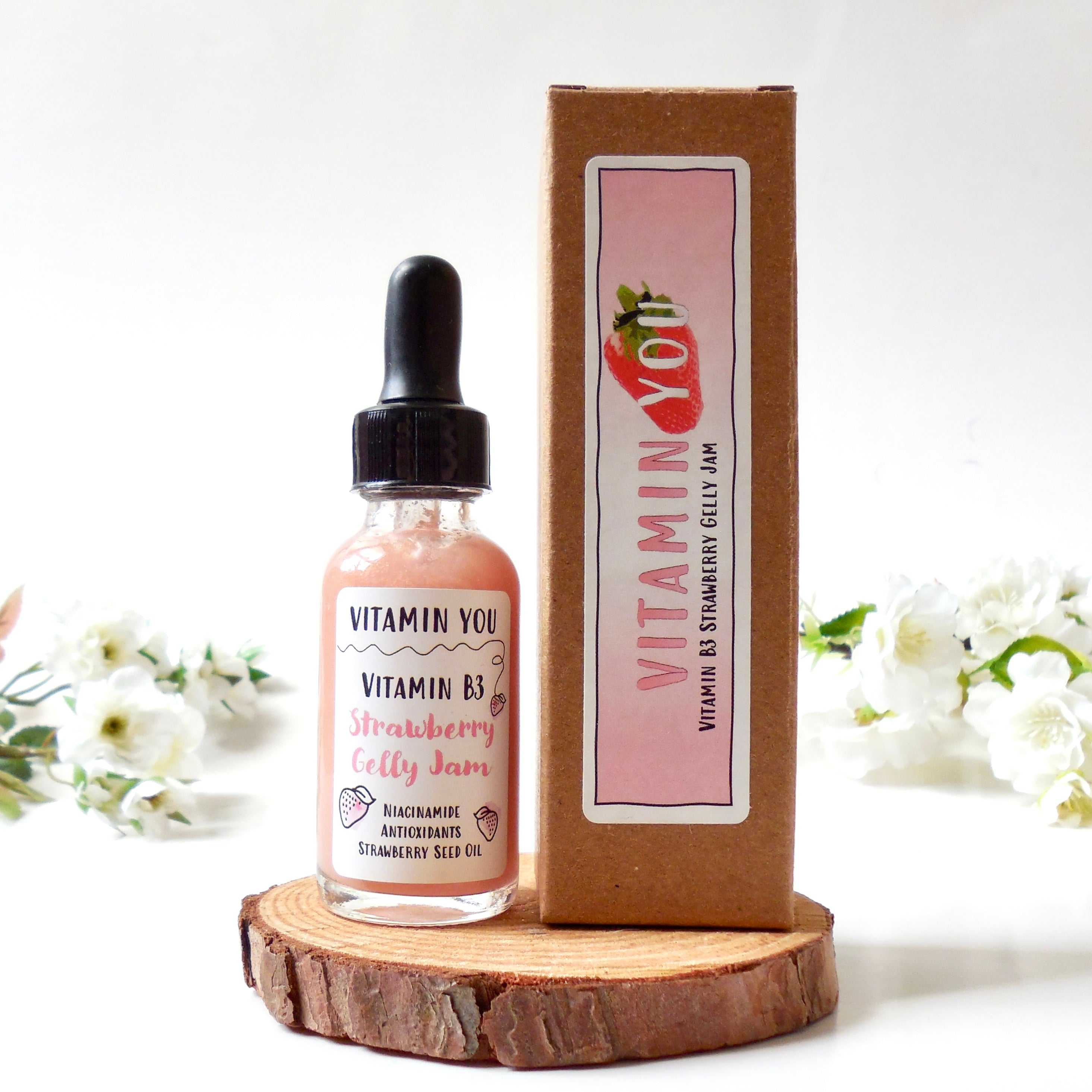 Vitamin You 1oz Vitamin B3 Strawberry Gelly Jam aka Pink Shimmery Niacinamide Moisturizer