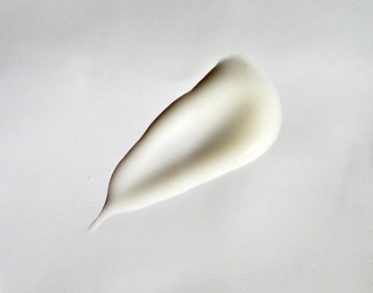 Off white to yellow cranberry cream swipe close up