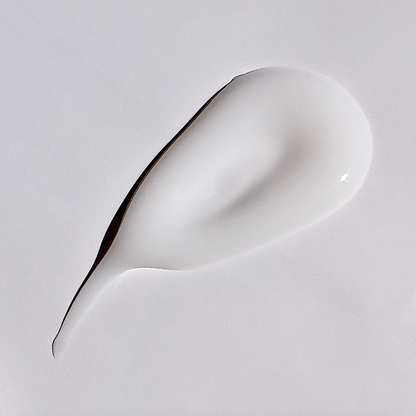 Upclose texture swipe of white hyaluronic acid serum. 