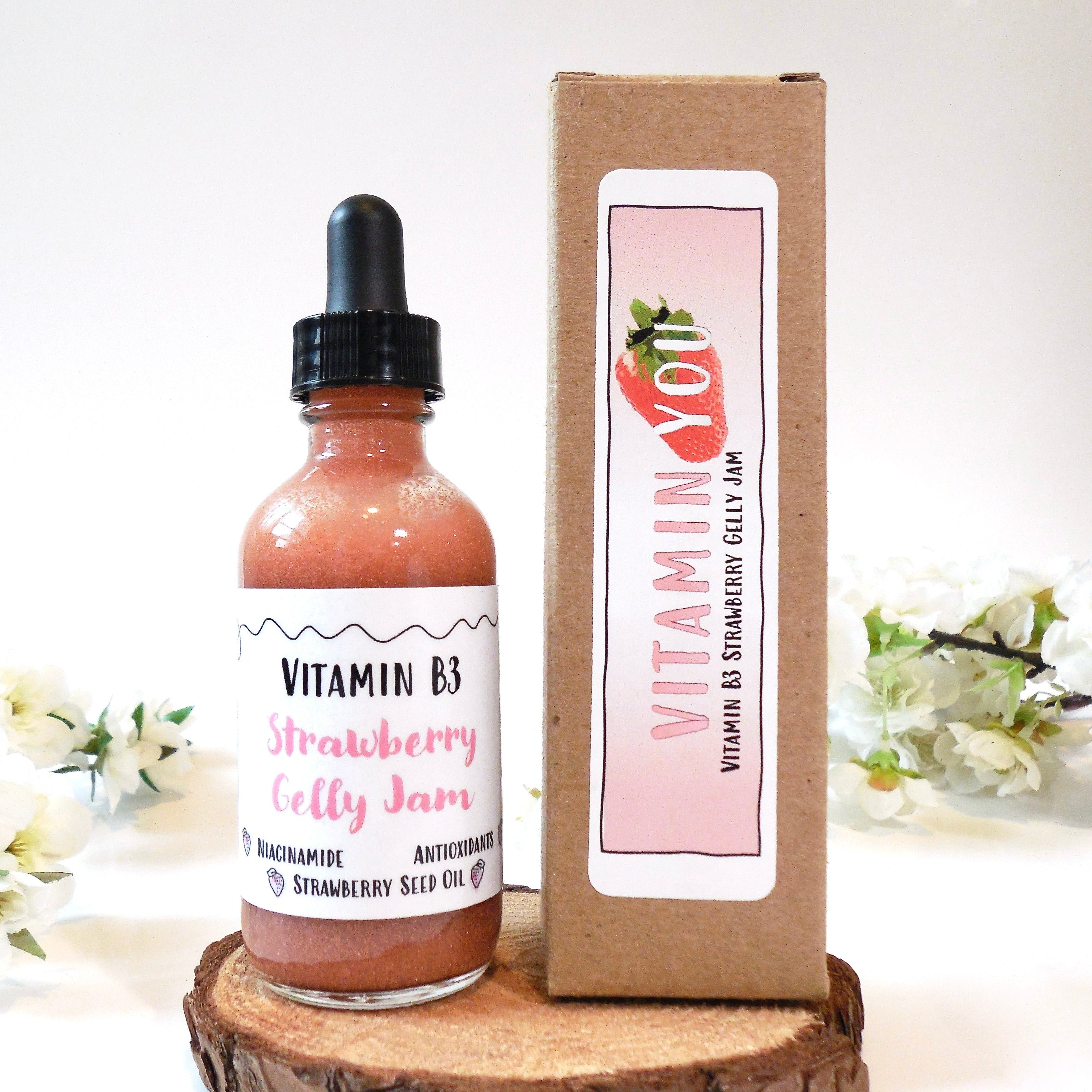 Vitamin You 2oz Vitamin B3 Strawberry Gelly Jam aka Pink Shimmery Niacinamide Moisturizer
